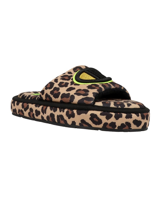 Champion Womens Slippers NZ - Plush Print Brown/Black ( 2890-RONTQ )